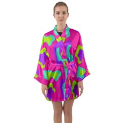 Long Sleeve Satin Kimono 