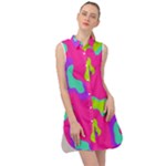 Abstract pattern geometric backgrounds   Sleeveless Shirt Dress