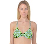 Floral pattern paisley style  Reversible Tri Bikini Top