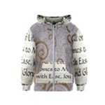 All of Life Come to Me with Ease Joy And Glory 1 Kids  Zipper Hoodie
