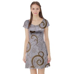 Short Sleeve Skater Dress Front Short Sleeve Skater Dress Front