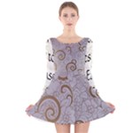 All of Life Come to Me with Ease Joy And Glory 1 Long Sleeve Velvet Skater Dress