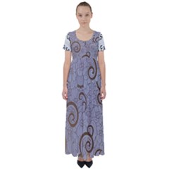 High Waist Short Sleeve Maxi Dress 