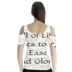 Butterfly Sleeve Cutout T-Shirt  