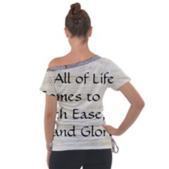 Off Shoulder Tie-Up T-Shirt 