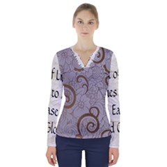 V-Neck Long Sleeve Top 