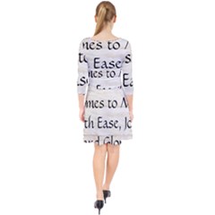 Quarter Sleeve Front Wrap Dress 