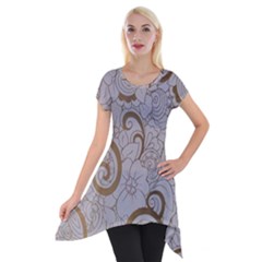 Short Sleeve Side Drop Tunic 