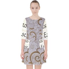 Quarter Sleeve Pocket Dress 