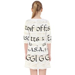 Quarter Sleeve Pocket Dress 