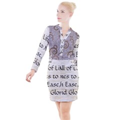 Button Long Sleeve Dress 