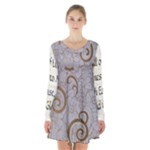 All of Life Come to Me with Ease Joy And Glory 1 Long Sleeve Velvet V-neck Dress