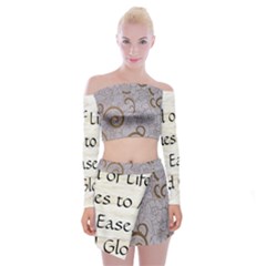 Off Shoulder Top with Mini Skirt Set 