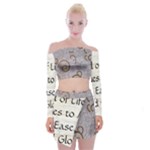 All of Life Come to Me with Ease Joy And Glory 1 Off Shoulder Top with Mini Skirt Set