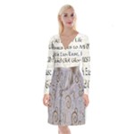 All of Life Come to Me with Ease Joy And Glory 1 Long Sleeve Velvet Front Wrap Dress
