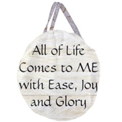 Giant Round Zipper Tote 