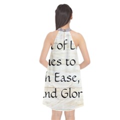Halter Neckline Chiffon Dress  