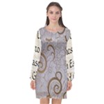 All of Life Come to Me with Ease Joy And Glory 1 Long Sleeve Chiffon Shift Dress 