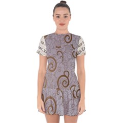 Drop Hem Mini Chiffon Dress 