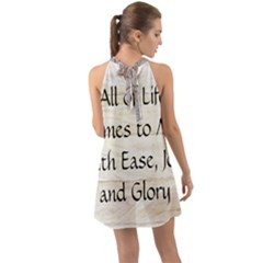Halter Tie Back Chiffon Dress 
