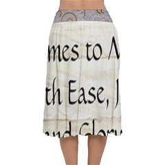 Velvet Flared Midi Skirt 