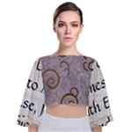 All of Life Come to Me with Ease Joy And Glory 1 Tie Back Butterfly Sleeve Chiffon Top