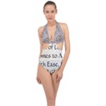 All of Life Come to Me with Ease Joy And Glory 1 Halter Front Plunge Swimsuit