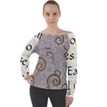 All of Life Come to Me with Ease Joy And Glory 1 Off Shoulder Long Sleeve Velour Top