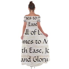 Off Shoulder Open Front Chiffon Dress 