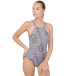 All of Life Come to Me with Ease Joy And Glory 1 High Neck One Piece Swimsuit