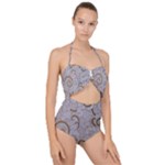 All of Life Come to Me with Ease Joy And Glory 1 Scallop Top Cut Out Swimsuit