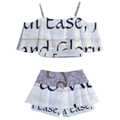 Kids  Off Shoulder Skirt Bikini 