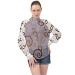 All of Life Come to Me with Ease Joy And Glory 1 High Neck Long Sleeve Chiffon Top