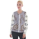 All of Life Come to Me with Ease Joy And Glory 1 Velvet Zip Up Jacket