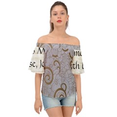 Off Shoulder Short Sleeve Top 