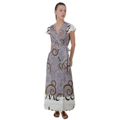 Flutter Sleeve Maxi Dress 