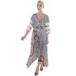 All of Life Come to Me with Ease Joy And Glory 1 Quarter Sleeve Wrap Front Maxi Dress