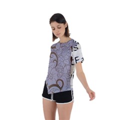 Asymmetrical Short Sleeve Sports T-Shirt 