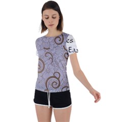 Back Circle Cutout Sports T-Shirt 