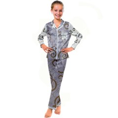 Kids  Satin Long Sleeve Pajamas Set 