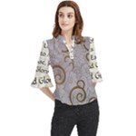All of Life Come to Me with Ease Joy And Glory 1 Loose Horn Sleeve Chiffon Blouse