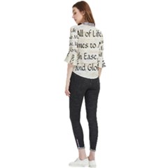 Loose Horn Sleeve Chiffon Blouse 