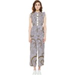 All of Life Come to Me with Ease Joy And Glory 1 Women s Frill Top Chiffon Jumpsuit