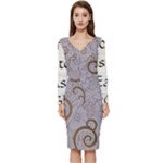 All of Life Come to Me with Ease Joy And Glory 1 Long Sleeve V-Neck Bodycon Dress 