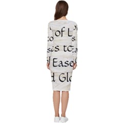 Long Sleeve V-Neck Bodycon Dress  