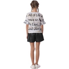 Kids  V-Neck Horn Sleeve Blouse 