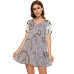 All of Life Come to Me with Ease Joy And Glory 1 Tiered Short Sleeve Babydoll Dress