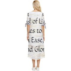 Bow Sleeve Chiffon Midi Dress 