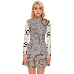 Long Sleeve Velour Longline Dress 
