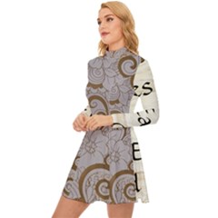 Long Sleeve Velour Longline Dress 